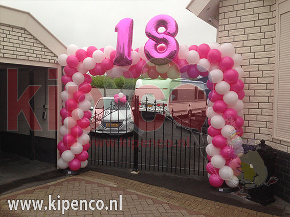 Boog rechthoekig met foliecijfers 380 x 250 cm