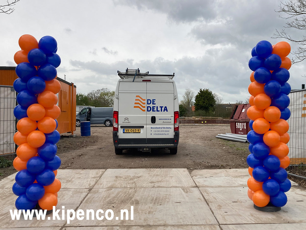 Pilaar 2,35m Dubbele banen, 2 kleuren
