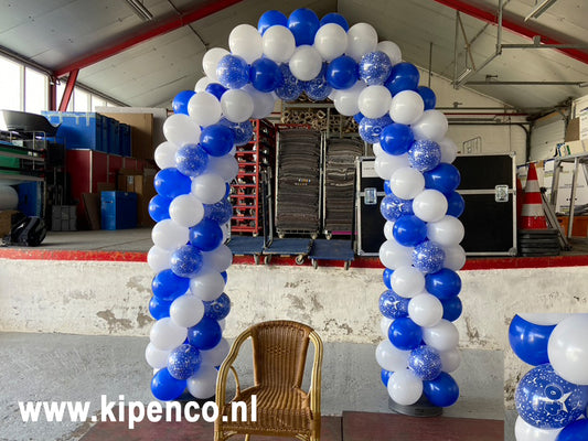 Boog print Spiraal, 2 kleuren, 1 rij print voorkant verspringend