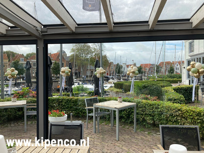 Tros Mini ballonnen 12 ballonnen op stok met lint