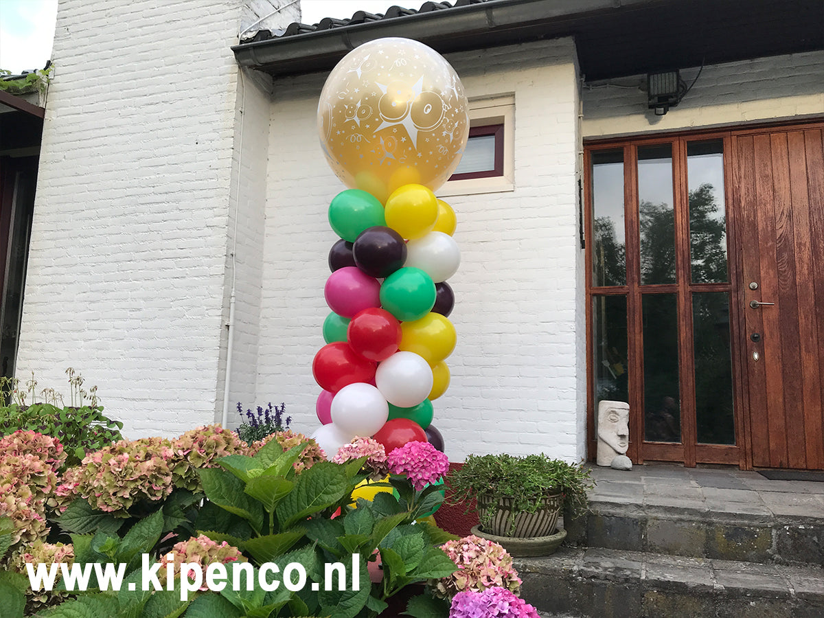 Pilaar print top Confetti, 6 kleuren