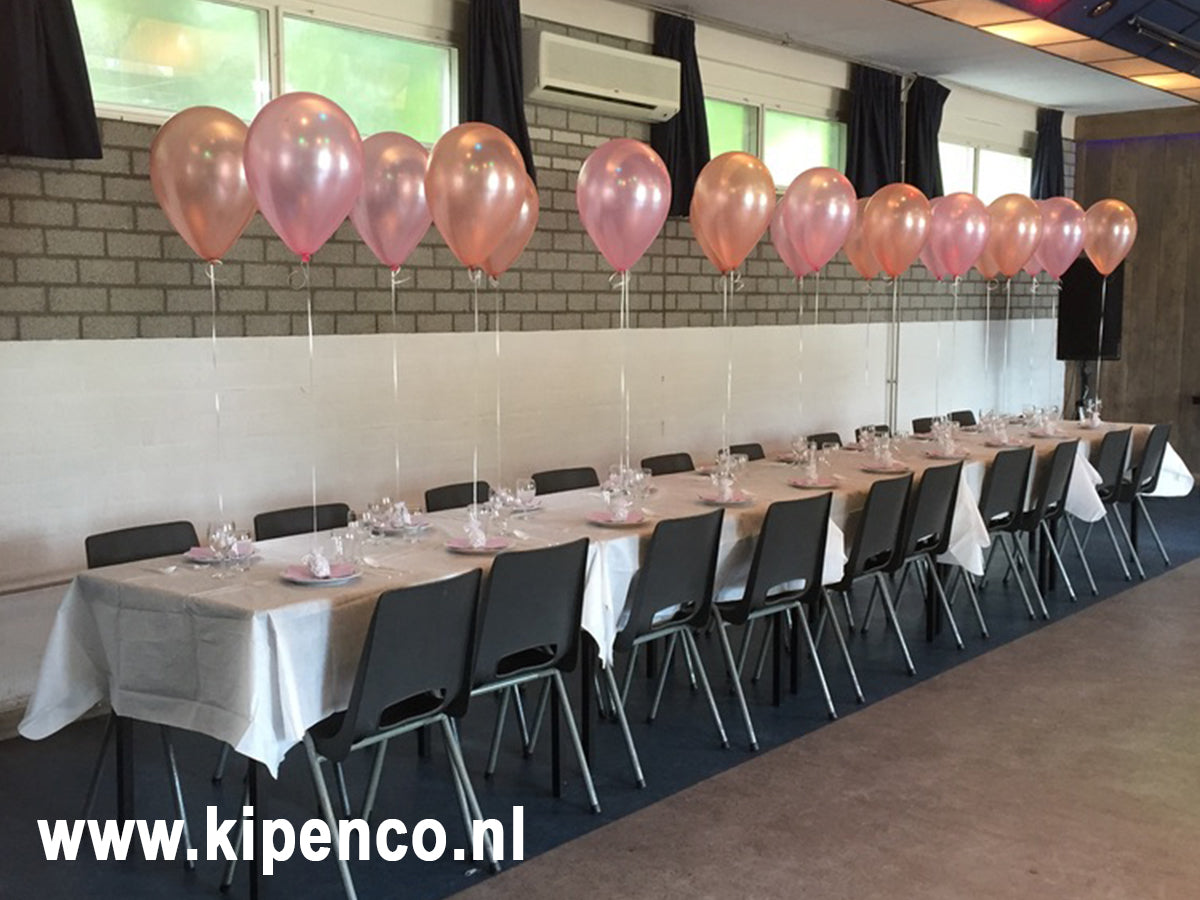 Tafel decoratie 1 ballon Effen, 1 kleur