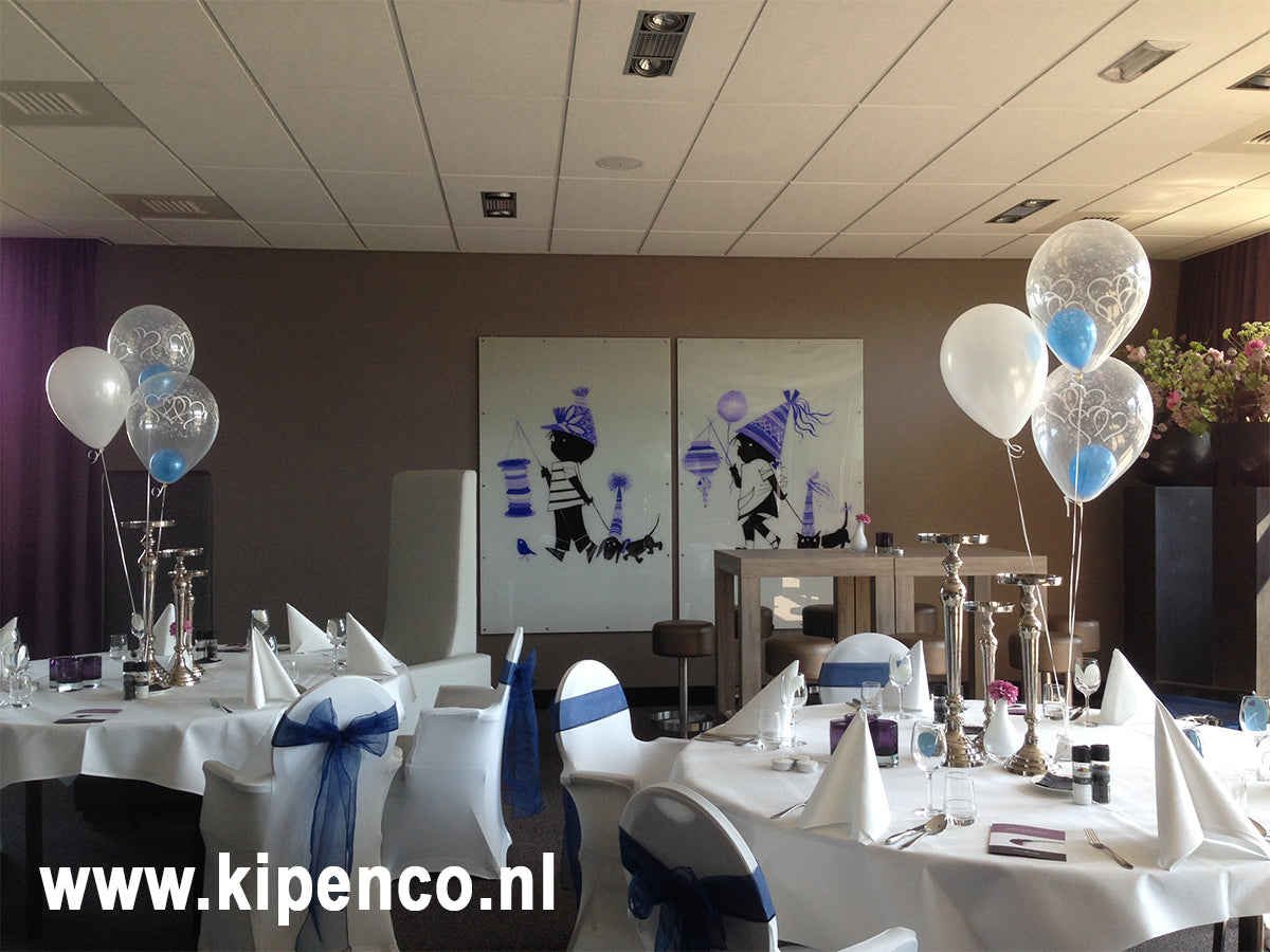 Tafel decoratie Special, 3 ballonnen, 2 met print+miniballon