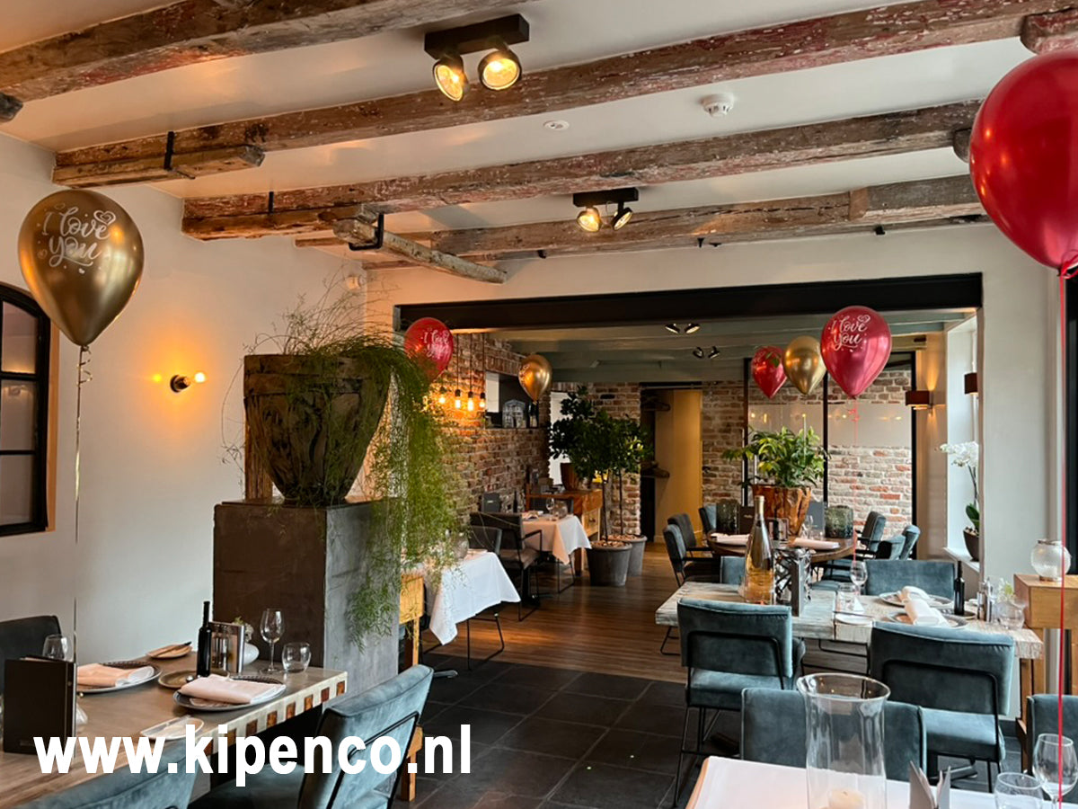 Tafeldecoratie met print, 1 ballon